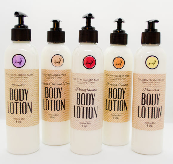 Essential oil body lotions